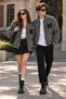 Wellsoft Fabric Lamb Feather Stand Collar Pocketed Snap-Front Unisex Jacket for Women and Men - 3