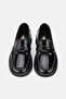 Women's Black Patent Leather Genuine Natural Leather 36-41 Size Orthopedic Sole Loafer Shoes - 4