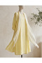 Women's Natural Linen Sleeveless Dress & Silk Blend Tassel Detailed Long Kimono Jacket Set