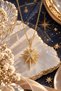 North Star Sparkling Luxury Steel Necklace (Gold Color)