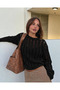Oversized knitwear sweater with belt