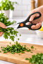 Multi-Purpose Kitchen Scissors Black – Stainless Steel Serrated Blade, Bottle Opening and Gripping Section - 4