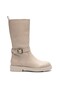 Zrne-C01 Premium Beige Nubuck Zippered Boots - 2