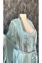 2-Piece Full Satin Long Kimono and Nightgown Set with Crystal Stone Fringe Details (Boxed) - 3