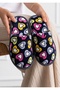 Advantageous 3-Piece Package Women's Winter Heart Patterned Silent Comfortable Sole Dowry Guest House Slippers Set - 5
