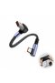 كابل USB-C قصير بزاوية 90 درجة، سلك شحن سريع من النوع C مع نقل البيانات، قابس USB متين محسّن، متوافق مع الأجهزة، صغير الحجم 15 سم، أسود، سهل الاستخدام - 7