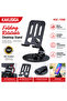 KSC-1598 Metal Folding Rotatable Desktop Stand Foldable Adjustable Phone Holder for Desk, Table & Home Office, Portable Smartphone Stand Black - 5
