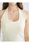 Halter Roba Collar Ribbed Women's Undershirt from Uzg Store for Style Enthusiasts - 3