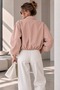 Seasonal Zippered Bomber Jacket Oversize Comfortable Fit - Powder Fs3434 - 3