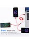 كابل USB من النوع C قابل للسحب للشحن السريع [3.3 قدم، 3 قطع]، كابل شحن من USB A إلى C، كابل مزود بتقنية QC 3.0 لمزامنة البيانات - 3