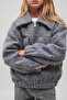 Polo Collar Pocketed Cashmere Gray Girls' Jacket H3100A8/Gr436 - 4