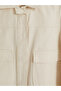 Two Mt Shop Quality Lcw Everyday Ecru Gabardine Plain Oversize Women's Shirt Jacket - 6