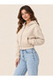Women's Zippered Crop Cardigan Sweatshirt - 2