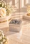 Square Glass Presentation Container with Bowknot Lid 100 ml – Turkish Delight, Chocolate and Treats Presentation Container
