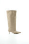 Nora XL Wide Toe Women's Pointed Toe Thin Heeled Below the Knee Boots - 5