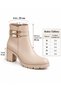 Women's Trendy Fashionable Stone Buckle Ankle Boots with Zipper, Thick Heeled, Daily Comfortable and Stylish Boots - 8