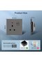 مقبس كهربائي جداري أحادي التبديل، مقبس بريطاني مع منافذ شحن USB C و USB A، مقبس حائط. - 2