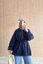 Women's Stone Detailed Balloon Sleeve Lined Design Trench Coat