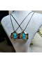 2-Piece Set - 2 Pieces - Turquoise Stone - Rutil Quartz Crystal Orgonite Necklace - 5 - (Only Hand Made) - 5