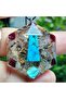 2-Piece Set - 2 Pieces - Turquoise Stone - Rutil Quartz Crystal Orgonite Necklace - 5 - (Only Hand Made) - 4
