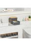6 Pack Plastic Storage Baskets With Bamboo Lid - Plastic Storage Containers Stackable Storage bins: - 6