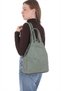 Genuine Leather Women's Aqua Green Backpack / Suitable for Use as a Multifunctional Shoulder Bag and Backpack - 5