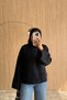 Zero Collar Lightweight Spanish Sleeve Soft Textured Angora Women's Knitwear Sweater - 6