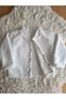 Girl's White Jacketed Puff Sleeve Dress - 100% Cotton Natural Fabric, Birthday Party Outfit with Hairpin Gift - 4