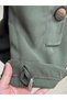Nurbanu Collar and Sleeve Drawstring Pocketed Jacket-Nl1097 Khaki - 6