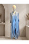 Women's Natural Linen Sleeveless Dress & Silk Blend Tassel Detailed Long Kimono Jacket Set - 5
