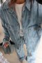 Denim Shirt with Stitching Detail