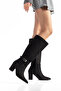 Bihter Women's Daily Buckle Heeled Zippered Winter Boots - 3