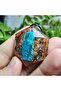 Turquoise Stone - Rutil Quartz Crystal Orgonite Necklace - 4 - (Only Hand Made) - 4