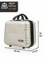 Women's Beige Cream Abs Makeup and Hostess Type Unbreakable Handbag Suitcase - 6