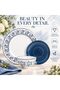 Porcelain ROSY 18-Pc Dinner Set – Blue - 6 Dinner Plates, 6 Side Plates & 6 Small Bowls - 4