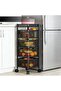 4-Tier Rolling Storage Cart with Rotating Baskets, Multi-Purpose Metal Mesh Organizer Trolley with 360° Locking Wheels, Portable Storage Rack for Kitchen, Bathroom, Bedroom, Living Room & Office - 2