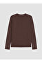 Two Mt Shop Quality Lcw Everyday Brown Interlock Plain Narrow & Slim Long Sleeve Women's Bodysuit - 5