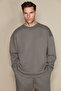 Creek Men's Round Neck Regular Tracksuit Set Gray Tracksuit Set - 2