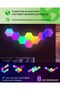 مجموعة من 8 ألواح إضاءة LED سداسية الشكل: أضواء RGB للألعاب مع تطبيق ذكي، ألواح سداسية قابلة للتركيب - 3