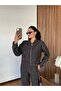 Women's Zippered Jacket and Pants Denim Set - 2