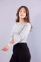 Mw0000830 ribbed blouse with raised fabric - 2
