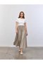 Two-Color Poplin Skirt Casual Dress