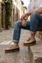 Alfa beige-brown men's leather shoes - 4