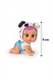 Cry Babies Cute Doll with Headgear, Surprise Package, Crying and Snotting, 4 Items, 9 cm - 2
