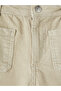 Alita City Beige Regular Fit Girls' Velvet Trousers with a Difference - 2