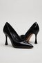 Women's Black Stiletto - Pointed Toe 9 cm Thin Heeled Stylish Shoes - 2