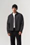 Gridcore Gingham Patterned Buttoned Seasonal Men's Jacket with Elastic Waist - 5