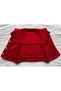 Seamless Hand Knitted Red Colored 0-4 Month Baby Girl Vest - 3