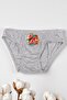 Boys' Gray Dinosaur Printed Cotton Briefs 2-Pack - 2
