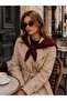 Textured Triangle Shawl-Scarf - 2